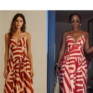 Nwt Mon Renn Womens Surreal Midi Dress, Tropico‎ Print - size Large